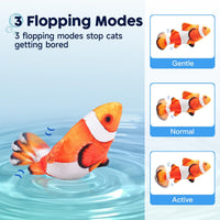 Potaroma Cat Toys Flopping Fish with Catnip - Clownfish - image 3