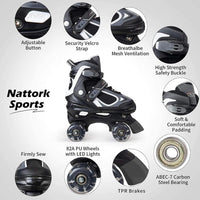 Kids Roller Skates for Boys - Black / Large(5-8) - image 2