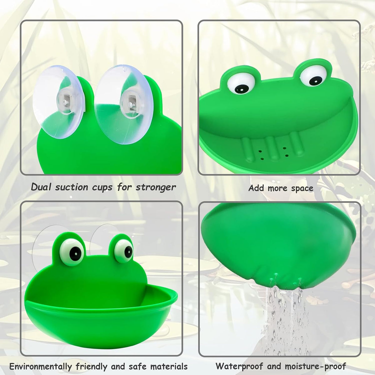 2 Pcs Frog Habitat Suction Cup Ledges - image 2