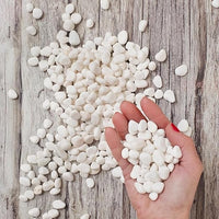 Royal Imports 30LBS River Rocks Decorative Ornamental Pebbles, Garden Landscaping Stones, Gravel Filler for Plants, Vases, Succulents, Home Decor, Aquariums, Crafting, Animal Habitat - Small White