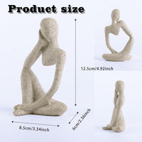 Minimalist Thinker Statue, Fish Tank Decor - Left Thinking - image 3