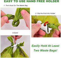 Dog Poop Bag Holder Leash Dogs Waste Bag Clip Dispenser Plastic - 2 Count (Pack of 1) / Red - image 2