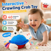 Interactive Crawling Crab Baby Toy - Blue - image 2