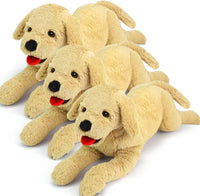 LotFancy Dog Stuffed Animals Plush - Beige / 26 inch (Pack of 3)