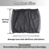 Adjustable Bird Cage Netting - Black / Circumference 59″-87″, height 15.7″ - image 2