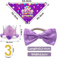 PET SHOW Pink Crown Dog Birthday Party Hat for Girls Reusable - Lavender Birthday Kit - image 2