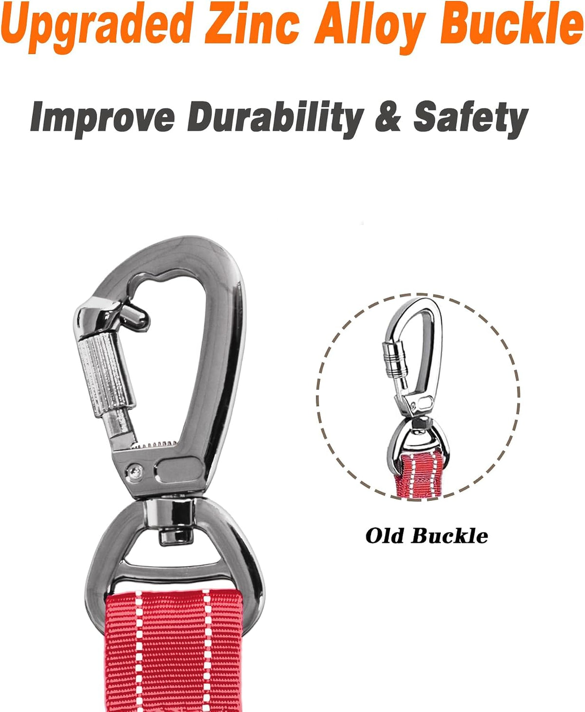 AUBELL Tactical Dog Leash Heavy Duty - Red - image 2