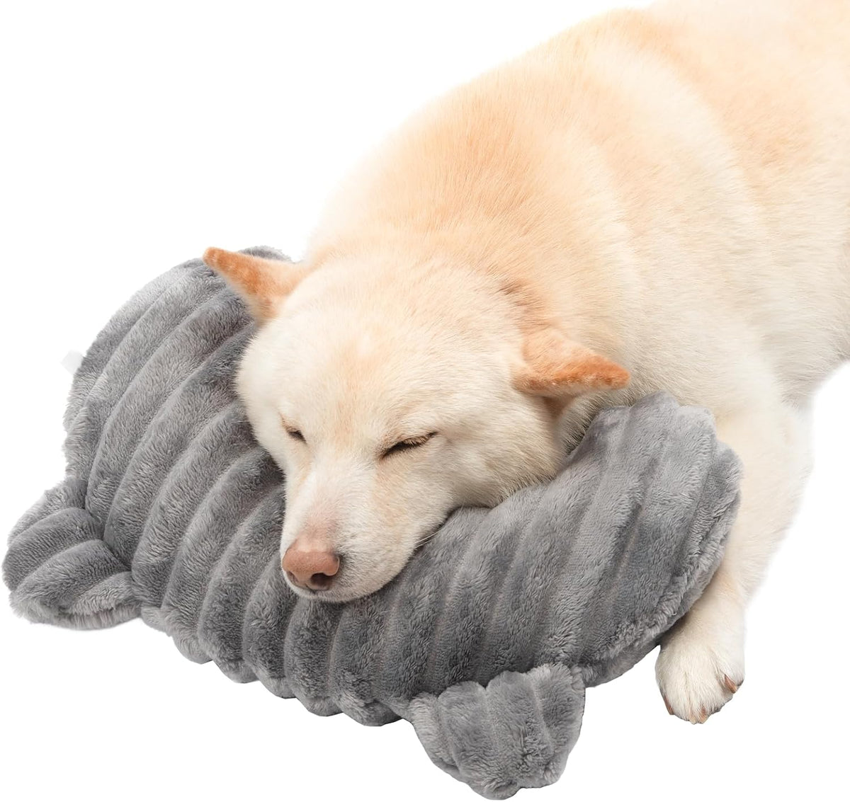 Dog Calming Pillow, Soft and Neck-Friendly - Large ( 14" × 9" ) / Gray