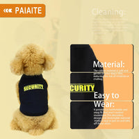 Discover Cozy Cotton Canine Wear: Soft, Lightweight - XL-(22~29lb) | Chest(~22") / Black-Security - image 4