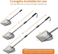 Cat Litter Scoop 43 inch Metal Litter Scooper with Stainless Steel - Long Handle-Upgraded - image 4