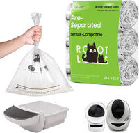 90 Pack Cat Litter Box Robot Model 5/4/3 Waste Bags - Transparent / 1 Count (Pack of 40)