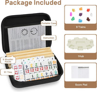 Mexican Train Dominoes Set with Numbers and 4 Wooden Trays/Racks - D12 Numbers 8 Players - image 3