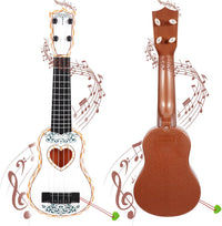 Raimy 17-inch kids ukulele with 4 strings and a guitar pick