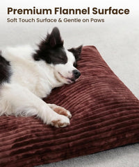 KSIIA Washable Dog Crate Bed Kennel Mat for Large Dogs - Brown / 35.0"L x 23.0"W x 3.0"Th - image 2