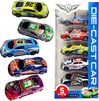 Himeeu pull back race cars set of 5, colorful 3 inch die cast metal toy cars