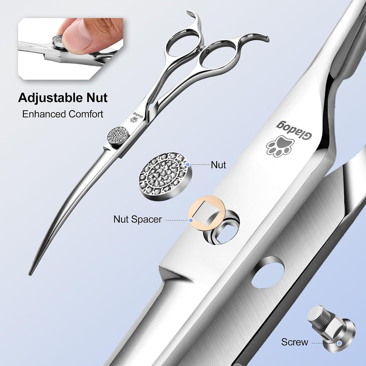 Dog Grooming Scissors Kit with Safety Round Tips - Premium Set - image 2