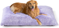 EHEYCIGA Fluffy Dog Crate Bed, Plush Extra Large Dog Pillow - Purple / 41 x 27.5