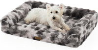COZY KISS Orthopedic Large Dog Bed, Washable Pet Bed – Essentials for Dogs - L (36x27x6.5 inch) / Tie-dye Grey
