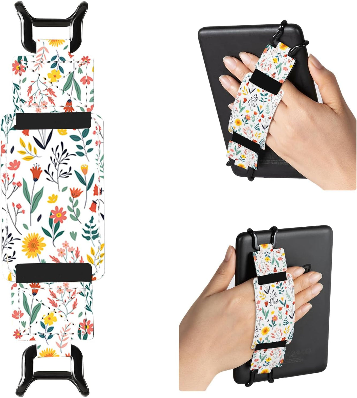 CoBak 2 Pack Secure Hand Strap for Ebook Reader - Flowers Sea-1 Pack / 6-7.5"