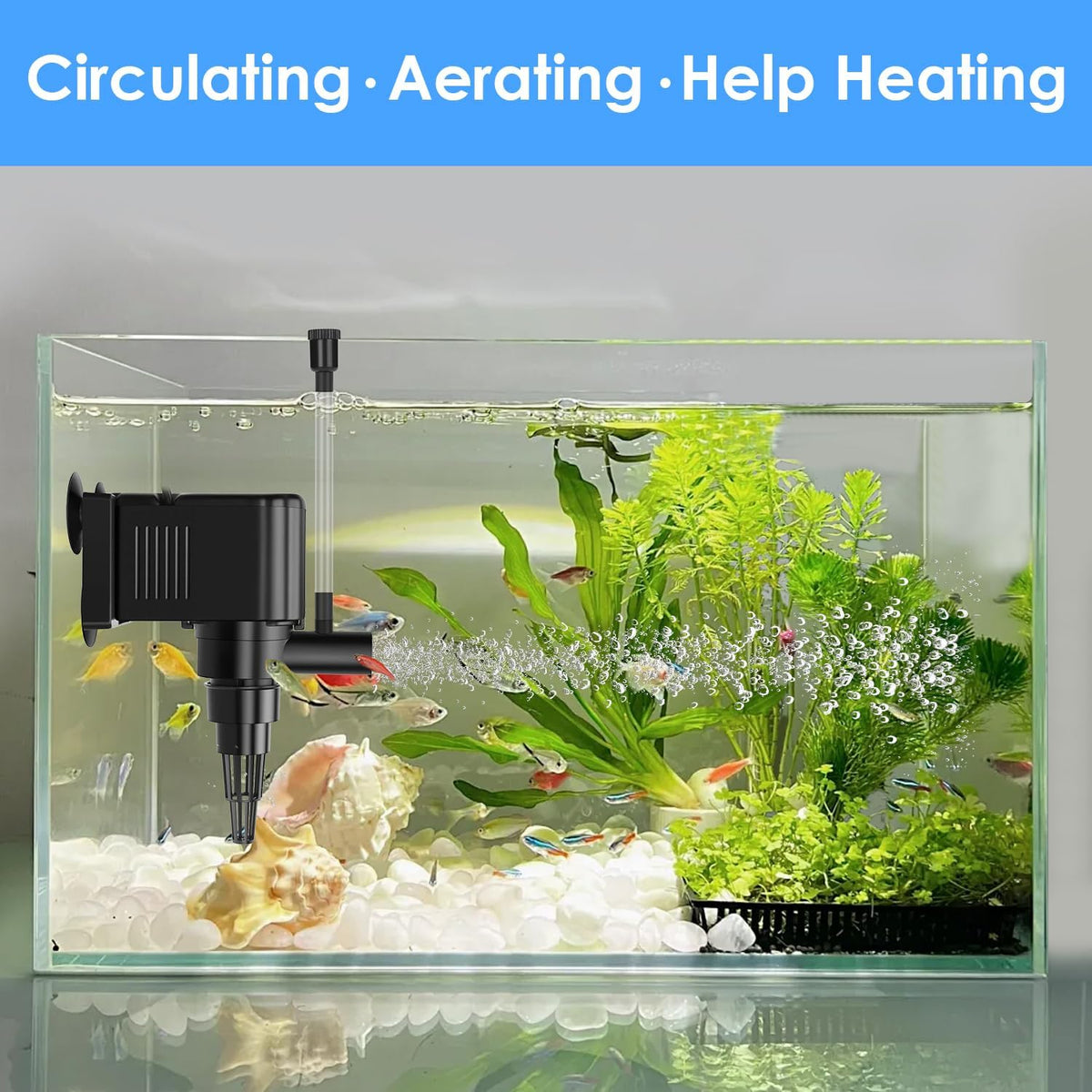 AquaMiracle Aquarium Powerhead Pump Circulating Water Pump 265 GPH - For 60-80 Gal Aquarium - image 3