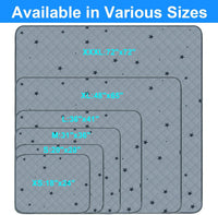 RIOUSSI Reusable Pee Pads for Dogs, Puppies. Washable, Absorbent - 24"x36"(4pack) / Gray Stars - image 3