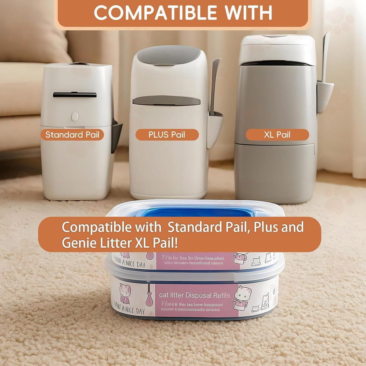 4 Pack 28FT Cat Litter Refill Cartridge - 1 Count (Pack of 4) - image 3