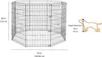 Amazon Basics Portable Foldable Octagonal Metal Exercise Dog Playpen - Without door / 48"H - image 2