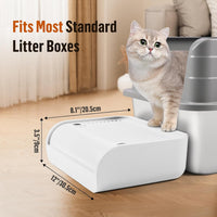 Cat Litter Box Step, Large Cat Litter Ramp with Filter Function - White Raised - image 2