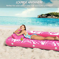 Inflatable Tanning Pool Lounger Float - Rose Pink / Large - image 4