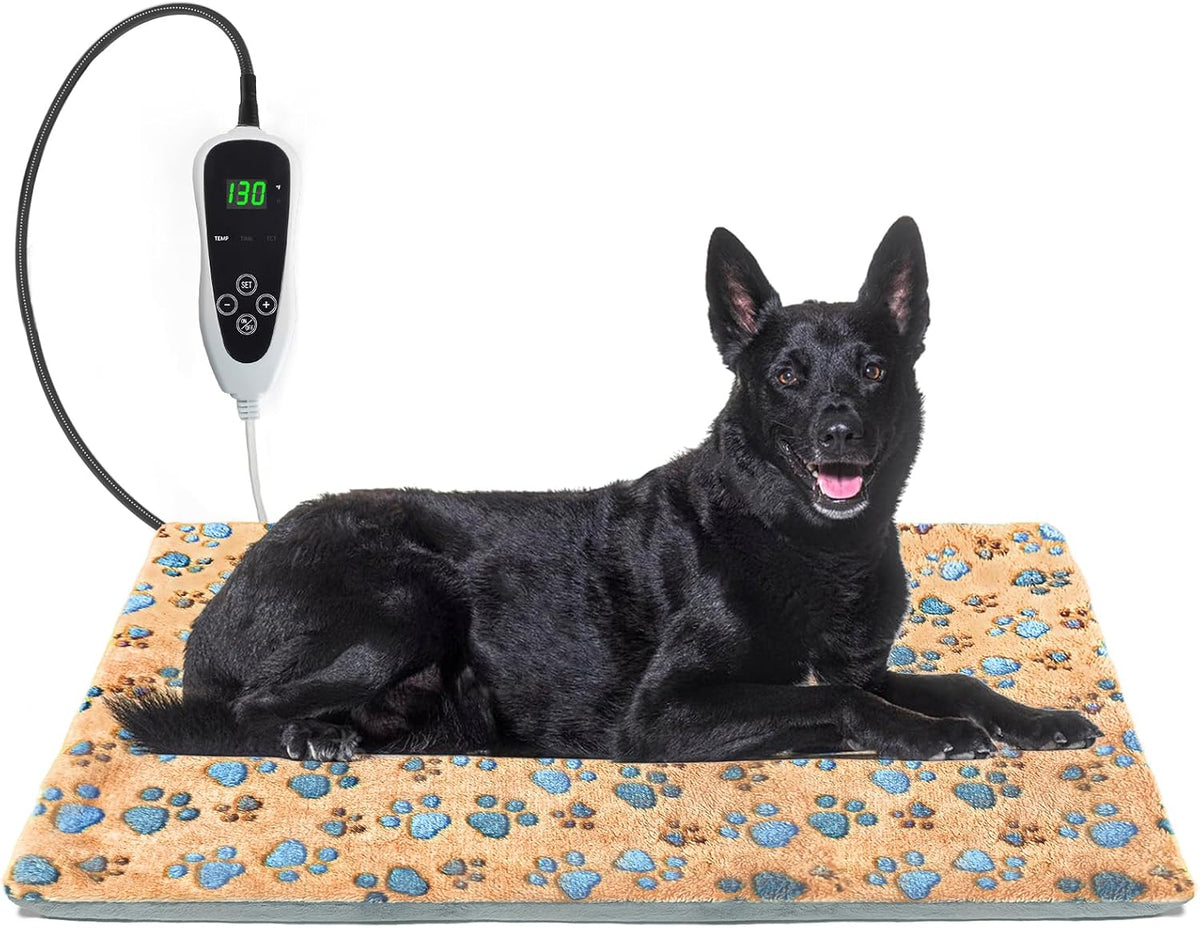Large Dog Heating Pad 36x24 in with Normally Open Function – Essentials for Dogs - Yellow / 36 x 24 in