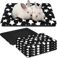 4 Pcs Dog Crate Pads Soft Warm - Rectangular 18 x 14 x 1.6 Inch / Star / Black