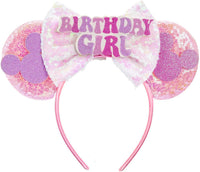 LYLIN Birthday Mouse Ears, Mouse Ears Headband for Women Girls – Fun for Kids & Family - TG-Birthday Girl Pink