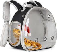 Bearded Dragon Travel Carrier, Lizards Carrier - Black / Backpack