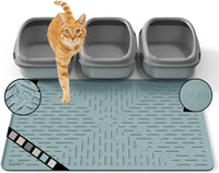 OHMO Large Cat Litter Mat - Light Blue / XXL (37.5x25.2")