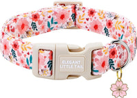 Elegant little tail Fall Dog Collar - P-Floral Heart / Medium (Pack of 1)
