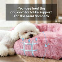 Comfort Donut Dog Bed, Ultra-Soft Pet Bed with Neck Support - 32''Lx32''Wx8''Th / Rubber Red - image 2