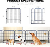 Dog Playpen, Folding Indoor Outdoor Anti-Rust Dog Exercise Fence - image 3