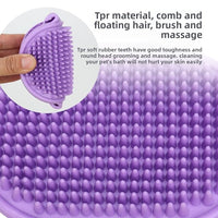 4PCS cat self groomer,cat brushes for indoor cats,Adjustable silicone self-cleaning massage tool for scratching, bathing, massaging, cleaning hair for cats and dogs