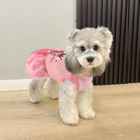 Idepet princess dog dress with bowknot in cotton and lace mesh for small dogs and cats - view 4