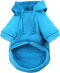 Dog Hoodies for Small Dogs with Zipper Pocket - Y02-Blue / Large - image 3