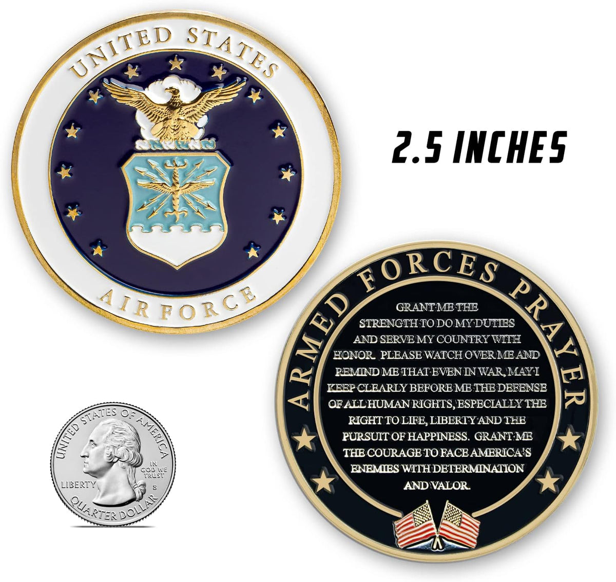 Military Gift Shop Air Force Armed Forces Prayer Coin - Air Force - image 4