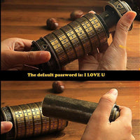 LJOYKID bronze mini cryptex letter lock puzzle box with hidden compartment - view 14