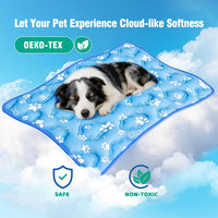 Dog Cooling Mat, Extra Large Cooling Dog Bed Mat for Indoor & Outdoor, Q-Max>0.5, Machine Washable - Blue / Large - image 4