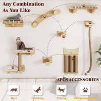 BYBYME 7 Pcs Wall-Mounted Cat Shelves - Set of 8 - image 4