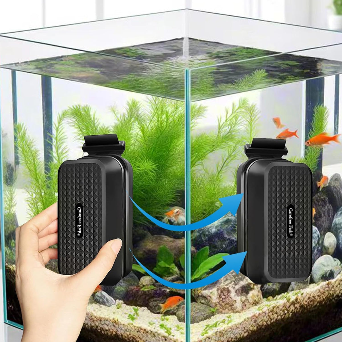 Aquarium Small Magnetic Cleaner for Glass Fish Tank Algae Scraper - L / Black - image 4