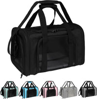 Top tasta Dog Cat Carrier Pet Carriers for Small Medium Large Cats - 20.0"L x 13.0"W x 13.0"H / Black