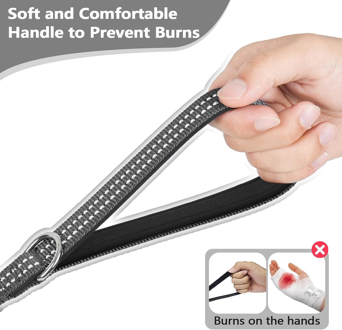 Long Dog Leash XiaZ Training Leashes 10/15/20/30/50/100ft Long Lead - D-Black / 10 Feet - image 3