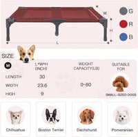 Elevated Dog Bed for Large Dogs 120lb - M (30"Lx 23"Wx6.3"H) / Red - image 4