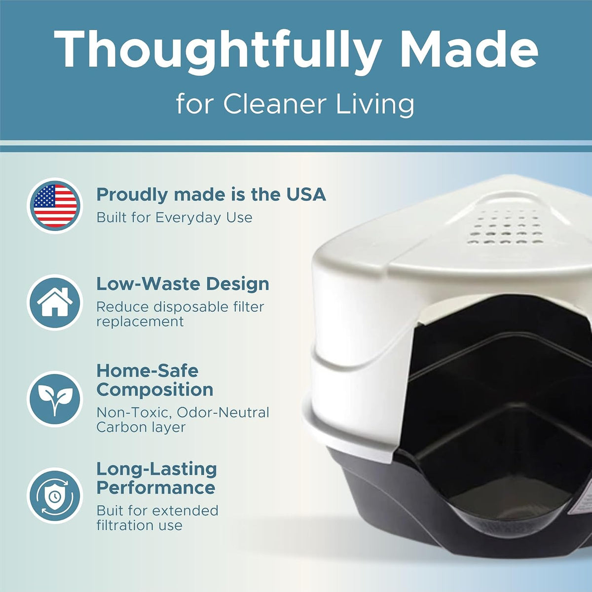 Fresh Headquarters 6-Pack Activated Carbon Cat Litter Box Filter - Corner: 6.5 Inch x 6.25 Inch - image 4