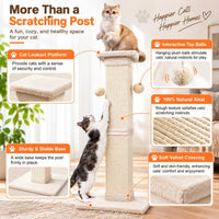 SOCATER Cat Scratching Post 33 Inch, Beige – Essentials for Cats - white - image 4